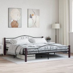 vidaXL Bettgestell Schwarz Metall 180×200 cm