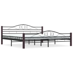 vidaXL Bettgestell Schwarz Metall 180×200 cm