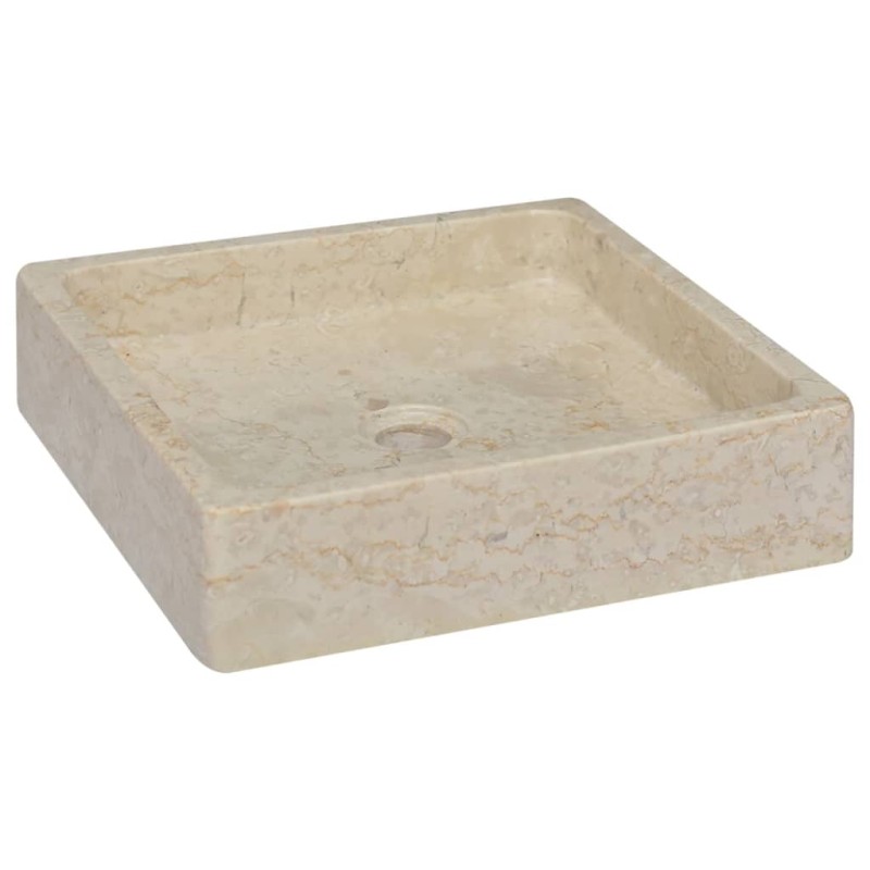 vidaXL Waschbecken Creme 40x40x10 cm Marmor vidaXL Waschbecken Creme 40x40x10 cm Marmor