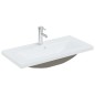 vidaXL Einbauwaschbecken mit Wasserhahn 81x39x18 cm Keramik Weiß vidaXL Einbauwaschbecken mit Wasserhahn 81x39x18 cm Keramik Weiß