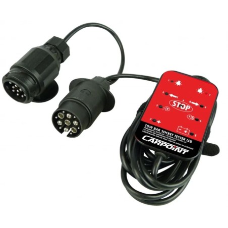 Carpoint LED-Anhängerkupplungssteckdose Tester 12 V Schwarz