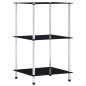 vidaXL Regal mit 3 Ablagen Schwarz 40x40x67 cm Hartglas vidaXL Regal mit 3 Ablagen Schwarz 40x40x67 cm Hartglas
