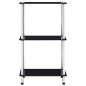 vidaXL Regal mit 3 Ablagen Schwarz 40x40x67 cm Hartglas vidaXL Regal mit 3 Ablagen Schwarz 40x40x67 cm Hartglas