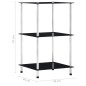 vidaXL Regal mit 3 Ablagen Schwarz 40x40x67 cm Hartglas vidaXL Regal mit 3 Ablagen Schwarz 40x40x67 cm Hartglas
