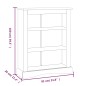 vidaXL Bücherschrank 3 Fächer Mexiko-Stil Kiefernholz Grau 81x29x100cm vidaXL Bücherschrank 3 Fächer Mexiko-Stil Kiefernholz Grau 81x29x100cm