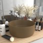 vidaXL Luxuriöses Waschbecken Rund Matt Creme 40x15 cm Keramik vidaXL Luxuriöses Waschbecken Rund Matt Creme 40x15 cm Keramik