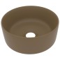 vidaXL Luxuriöses Waschbecken Rund Matt Creme 40x15 cm Keramik vidaXL Luxuriöses Waschbecken Rund Matt Creme 40x15 cm Keramik