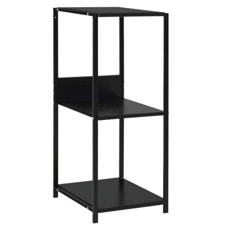vidaXL Kleines Bücherregal Schwarz 33,5x39,6x79,7 cm Holzwerkstoff