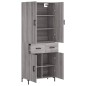 Highboard Grau Sonoma 69,5x34x180 cm Holzwerkstoff Highboard Grau Sonoma 69,5x34x180 cm Holzwerkstoff