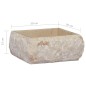 vidaXL Waschbecken Creme 30x30x13 cm Marmor vidaXL Waschbecken Creme 30x30x13 cm Marmor