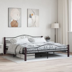 vidaXL Bettgestell Schwarz Metall 200×200 cm