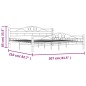 vidaXL Bettgestell Schwarz Metall 200×200 cm vidaXL Bettgestell Schwarz Metall 200×200 cm