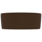 vidaXL Luxuriöses Waschbecken Rund Matt Dunkelbraun 40x15 cm Keramik vidaXL Luxuriöses Waschbecken Rund Matt Dunkelbraun 40x15 cm Keramik