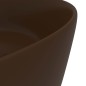 vidaXL Luxuriöses Waschbecken Rund Matt Dunkelbraun 40x15 cm Keramik vidaXL Luxuriöses Waschbecken Rund Matt Dunkelbraun 40x15 cm Keramik