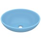 vidaXL Luxuriöses Ovales Waschbecken Matt Hellblau 40x33 cm Keramik vidaXL Luxuriöses Ovales Waschbecken Matt Hellblau 40x33 cm Keramik