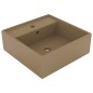vidaXL Luxus-Waschbecken Überlauf Quadratisch Matt Creme 41x41 cm vidaXL Luxus-Waschbecken Überlauf Quadratisch Matt Creme 41x41 cm