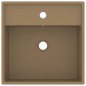 vidaXL Luxus-Waschbecken Überlauf Quadratisch Matt Creme 41x41 cm vidaXL Luxus-Waschbecken Überlauf Quadratisch Matt Creme 41x41 cm