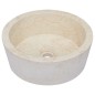 vidaXL Waschbecken Creme Ø40x15 cm Marmor vidaXL Waschbecken Creme Ø40x15 cm Marmor