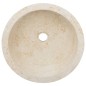 vidaXL Waschbecken Creme Ø40x15 cm Marmor vidaXL Waschbecken Creme Ø40x15 cm Marmor
