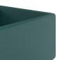 vidaXL Luxus-Waschbecken Überlauf Quadratisch Matt Dunkelgrün 41x41 cm vidaXL Luxus-Waschbecken Überlauf Quadratisch Matt Dunkelgrün 41x41 cm