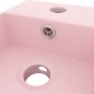 vidaXL Badezimmer-Waschbecken mit Überlauf Keramik Matt Rosa vidaXL Badezimmer-Waschbecken mit Überlauf Keramik Matt Rosa