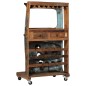 vidaXL Rikscha-Weinschrank 100x60x172 cm Altholz Massiv vidaXL Rikscha-Weinschrank 100x60x172 cm Altholz Massiv