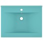 vidaXL Luxus-Waschbecken mit Hahnloch Matt-Hellgrün 60x46 cm Keramik vidaXL Luxus-Waschbecken mit Hahnloch Matt-Hellgrün 60x46 cm Keramik