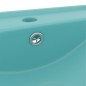 vidaXL Luxus-Waschbecken mit Hahnloch Matt-Hellgrün 60x46 cm Keramik vidaXL Luxus-Waschbecken mit Hahnloch Matt-Hellgrün 60x46 cm Keramik