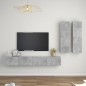 vidaXL 4-tlg. TV-Schrank-Set Betongrau Holzwerkstoff vidaXL 4-tlg. TV-Schrank-Set Betongrau Holzwerkstoff