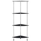 vidaXL Regal mit 4 Ablagen Schwarz 30x30x100 cm Hartglas vidaXL Regal mit 4 Ablagen Schwarz 30x30x100 cm Hartglas