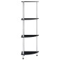 vidaXL Regal mit 4 Ablagen Schwarz 30x30x100 cm Hartglas vidaXL Regal mit 4 Ablagen Schwarz 30x30x100 cm Hartglas