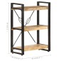 vidaXL Bücherregal 3 Fächer 60x30x80 cm Mango Massivholz vidaXL Bücherregal 3 Fächer 60x30x80 cm Mango Massivholz