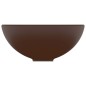 vidaXL Luxus-Waschbecken Rund Matt Dunkelbraun 32,5x14 cm Keramik vidaXL Luxus-Waschbecken Rund Matt Dunkelbraun 32,5x14 cm Keramik