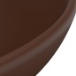 vidaXL Luxus-Waschbecken Rund Matt Dunkelbraun 32,5x14 cm Keramik vidaXL Luxus-Waschbecken Rund Matt Dunkelbraun 32,5x14 cm Keramik