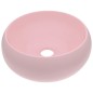 vidaXL Luxuriöses Waschbecken Rund Matt Rosa 40x15 cm Keramik vidaXL Luxuriöses Waschbecken Rund Matt Rosa 40x15 cm Keramik