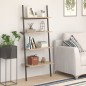 vidaXL Anlehnregal mit 4 Ablagen Hellbraun und Schwarz 64x34x150,5 cm vidaXL Anlehnregal mit 4 Ablagen Hellbraun und Schwarz 64x34x150,5 cm