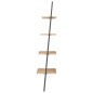 vidaXL Anlehnregal mit 4 Ablagen Hellbraun und Schwarz 64x34x150,5 cm vidaXL Anlehnregal mit 4 Ablagen Hellbraun und Schwarz 64x34x150,5 cm