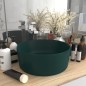 vidaXL Luxuriöses Waschbecken Rund Matt Dunkelgrün 40x15 cm Keramik vidaXL Luxuriöses Waschbecken Rund Matt Dunkelgrün 40x15 cm Keramik