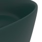 vidaXL Luxuriöses Waschbecken Rund Matt Dunkelgrün 40x15 cm Keramik vidaXL Luxuriöses Waschbecken Rund Matt Dunkelgrün 40x15 cm Keramik