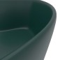 vidaXL Luxus-Waschbecken mit Überlauf Matt Dunkelgrün 36x13 cm Keramik vidaXL Luxus-Waschbecken mit Überlauf Matt Dunkelgrün 36x13 cm Keramik