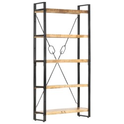 vidaXL Bücherregal 5 Fächer 90 x 30 x 180 cm Mango Massivholz