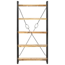vidaXL Bücherregal 5 Fächer 90 x 30 x 180 cm Mango Massivholz