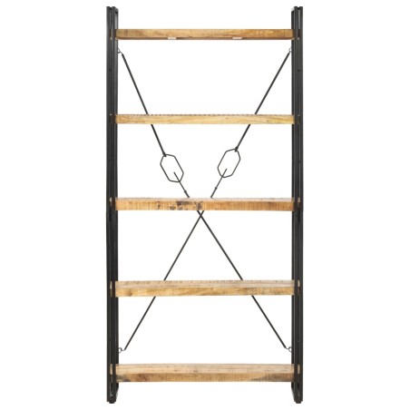 vidaXL Bücherregal 5 Fächer 90 x 30 x 180 cm Mango Massivholz