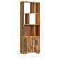 vidaXL Bücherregal 60x35x180 cm Altholz Massiv vidaXL Bücherregal 60x35x180 cm Altholz Massiv