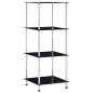 vidaXL Regal mit 4 Ablagen Schwarz 40x40x100 cm Hartglas vidaXL Regal mit 4 Ablagen Schwarz 40x40x100 cm Hartglas