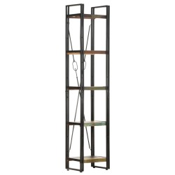 vidaXL Bücherregal 5 Fächer 40x30x180 cm Altholz Massiv