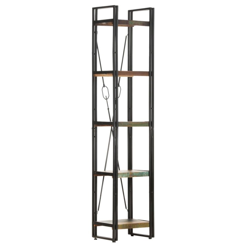 vidaXL Bücherregal 5 Fächer 40x30x180 cm Altholz Massiv vidaXL Bücherregal 5 Fächer 40x30x180 cm Altholz Massiv