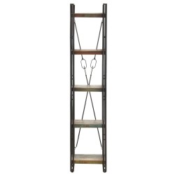vidaXL Bücherregal 5 Fächer 40x30x180 cm Altholz Massiv