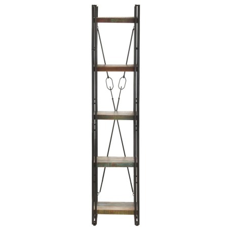 vidaXL Bücherregal 5 Fächer 40x30x180 cm Altholz Massiv