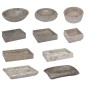 vidaXL Waschbecken Grau Ø40x12 cm Marmor vidaXL Waschbecken Grau Ø40x12 cm Marmor